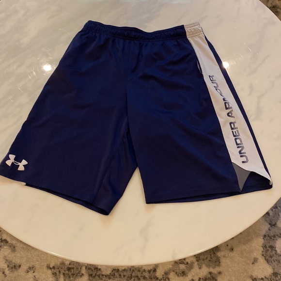 Nike Gray athletic shorts and Under Armour navy athletic shorts. - Picture 2 of 5